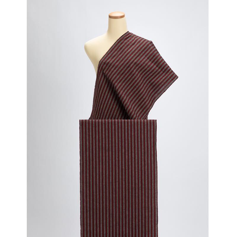 【遠州綿紬】縞紬S-1「無花果(いちじく)」