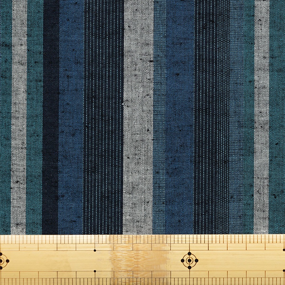 【遠州綿紬】縞紬S-11「大海（たいかい）」カット売り