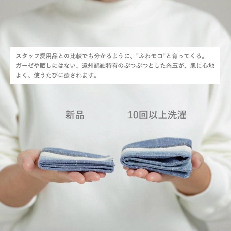 【つむぐ】はんかち　なないろ「ラベンダー」