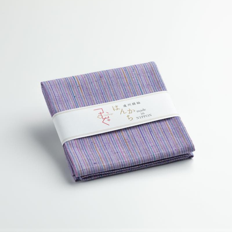 【つむぐ】はんかち　なないろ「ラベンダー」