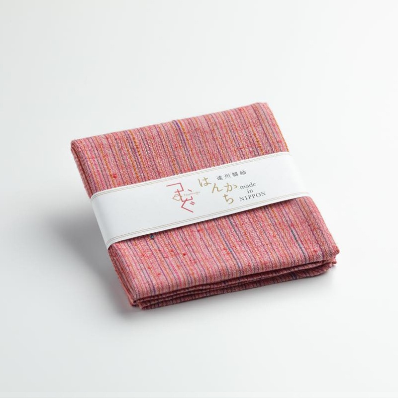 【つむぐ】はんかち　なないろ「赤」