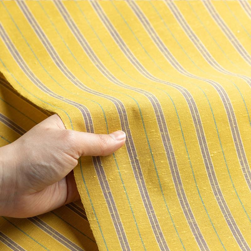 【遠州綿紬】縞紬S-111「菊日和」カット売り