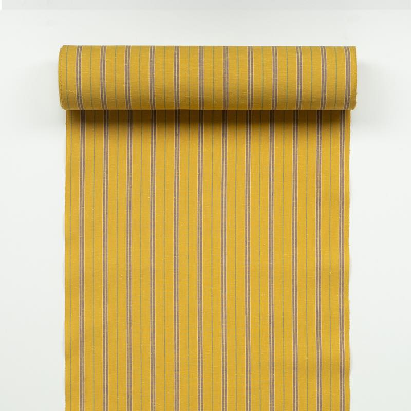 【遠州綿紬】縞紬S-111「菊日和」カット売り