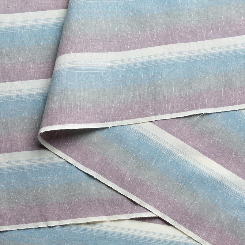 【遠州綿紬】縞紬 S-58「月白」カット売り