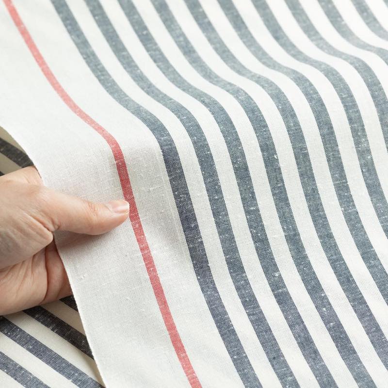 【遠州綿紬】日本の縞「大名 白」カット売り