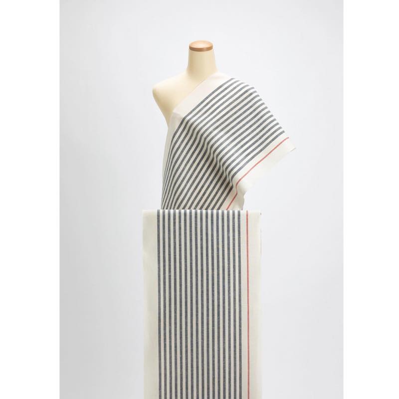 【遠州綿紬】日本の縞「大名 白」カット売り