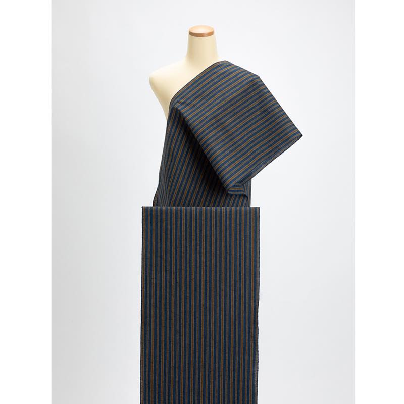 【遠州綿紬】縞紬 S-95 「月夜」 カット売り