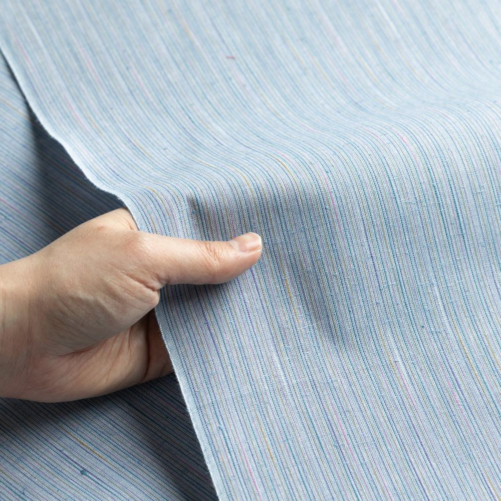 【遠州綿紬】なないろ広巾「海」カット売り