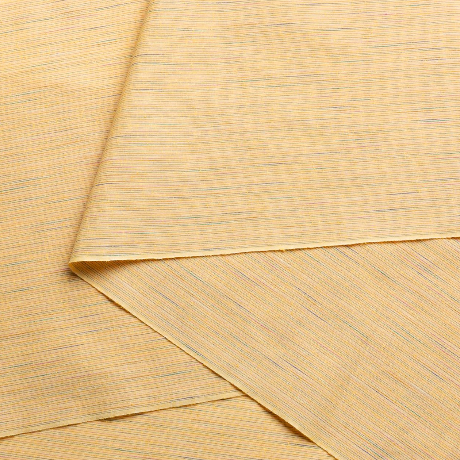 【遠州綿紬】なないろ広巾「たまご色」カット売り