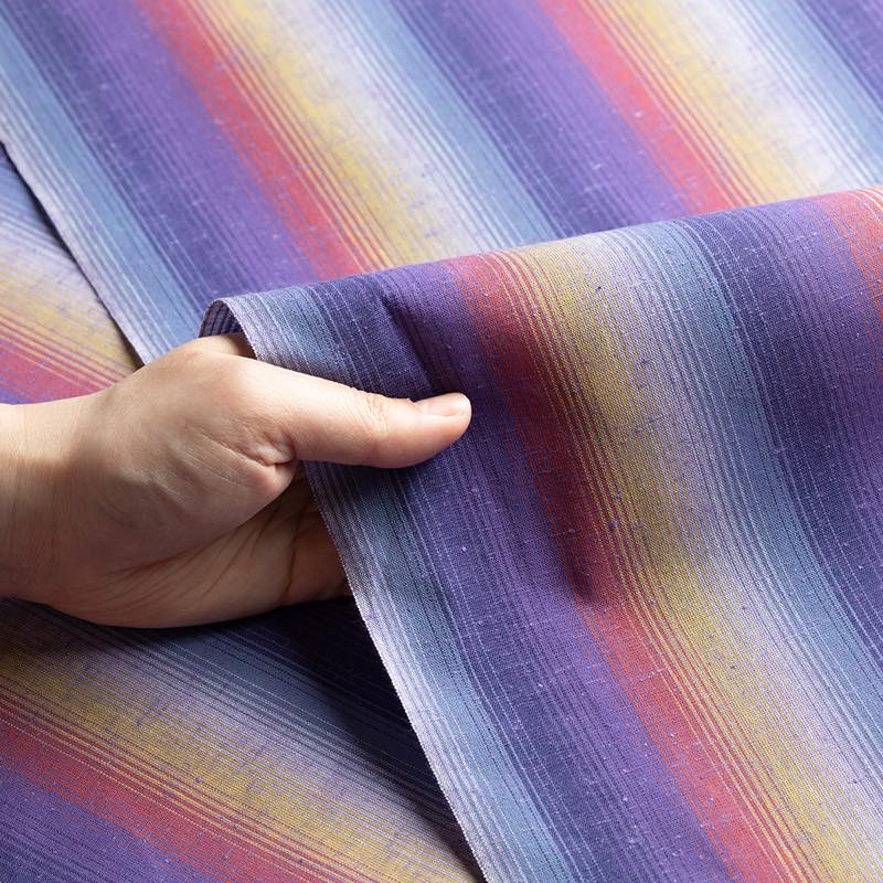 【遠州綿紬】縞紬 S-98 「夕まぐれ」 カット売り