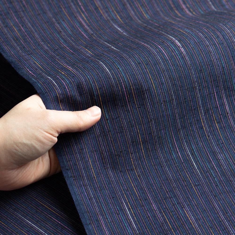 【遠州綿紬】なないろ広巾「天の川」カット売り