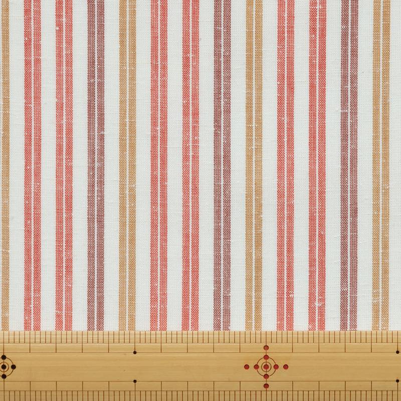 【遠州綿紬】縞紬S-110「杏(あんず)」カット売り