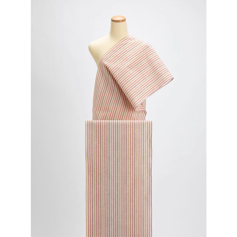 【遠州綿紬】縞紬S-110「杏(あんず)」カット売り