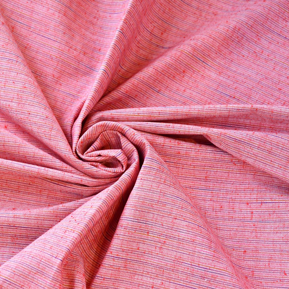 【遠州綿紬】なないろ広巾「赤」カット売り