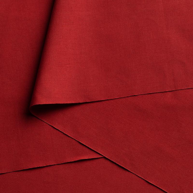【遠州綿紬】無地もめん「朱色」