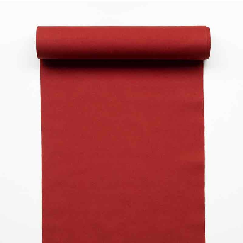 【遠州綿紬】無地もめん「朱色」