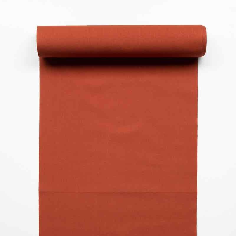 【遠州綿紬】無地もめん「レンガ色」