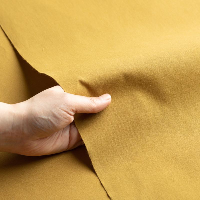 【遠州綿紬】無地もめん「うこん色」