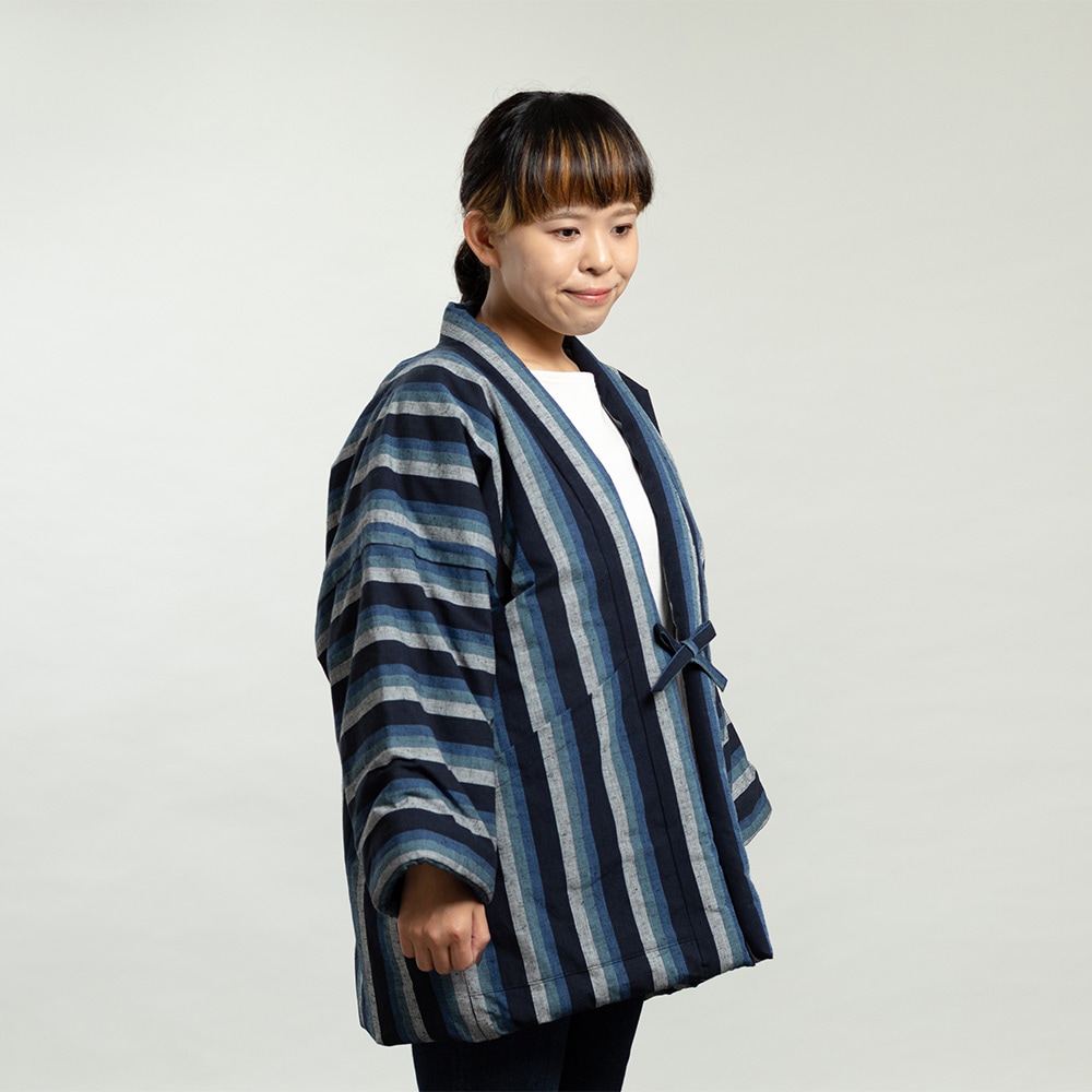 【つむぐ】かぞくの半天「青海(あおうみ)」