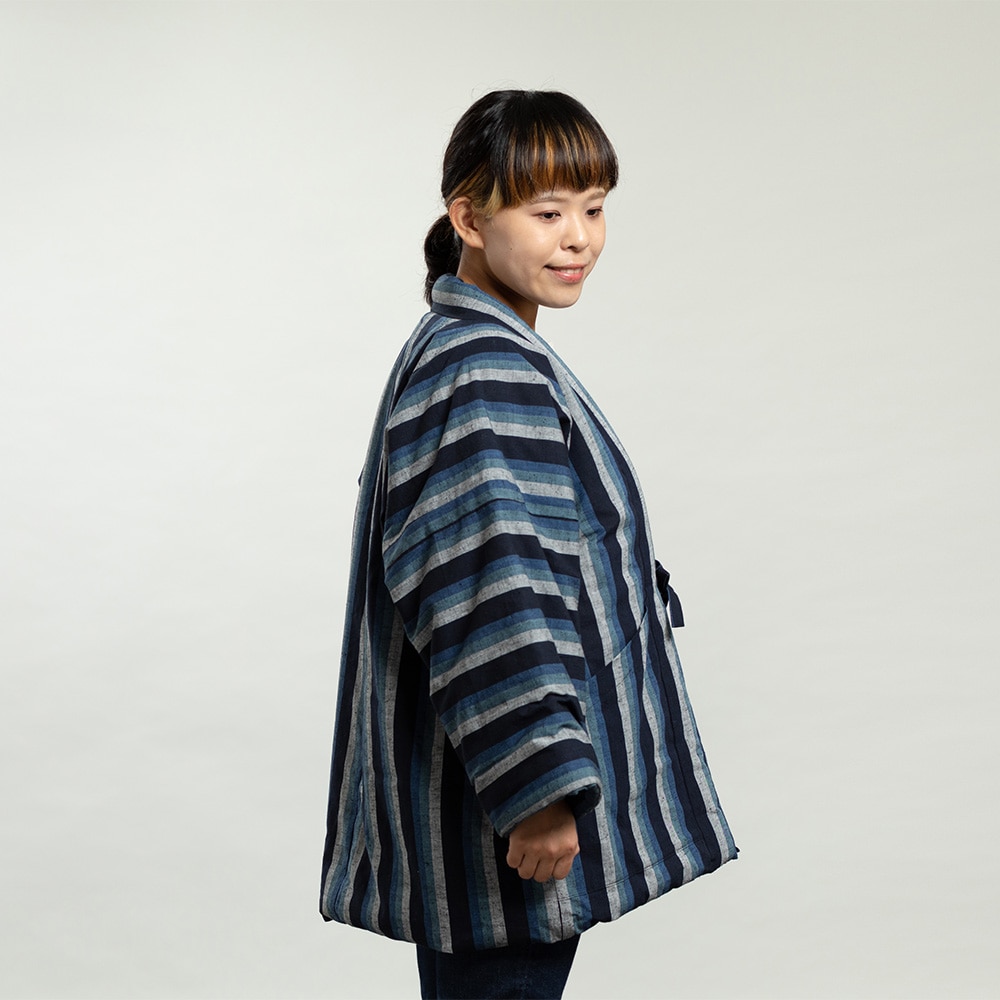 【つむぐ】かぞくの半天「青海(あおうみ)」