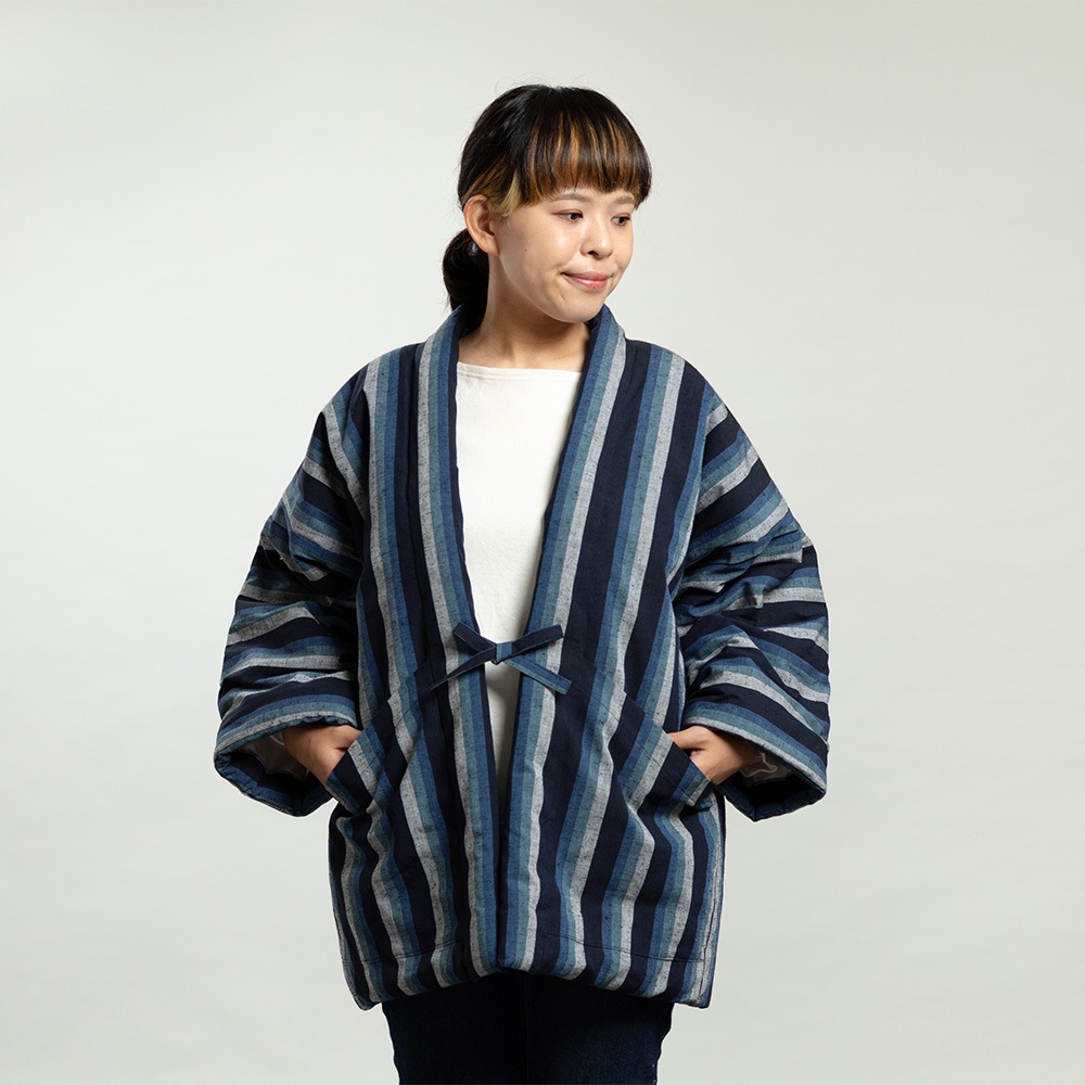 【つむぐ】かぞくの半天「青海(あおうみ)」