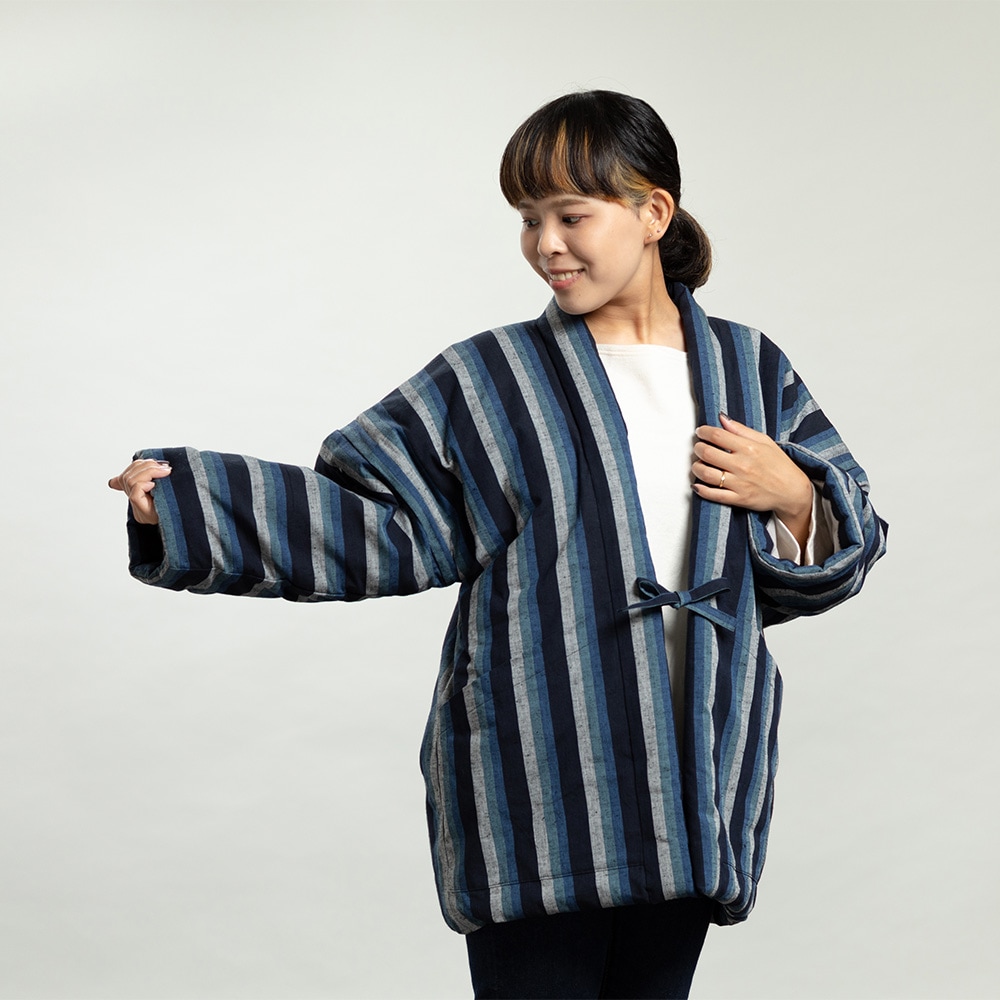 【つむぐ】かぞくの半天「青海(あおうみ)」