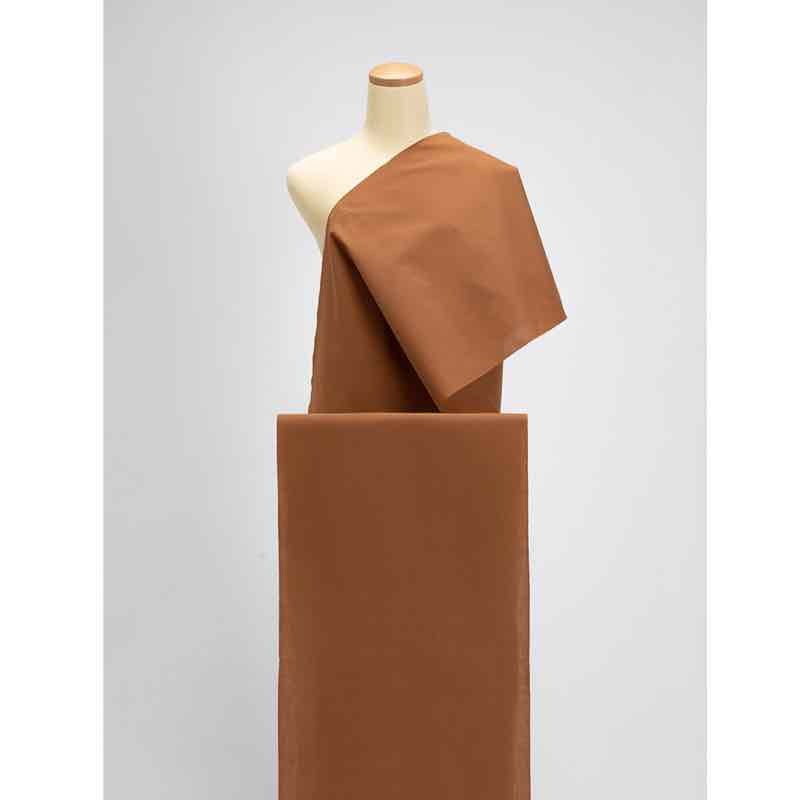 【遠州綿紬】無地もめん「茶色」