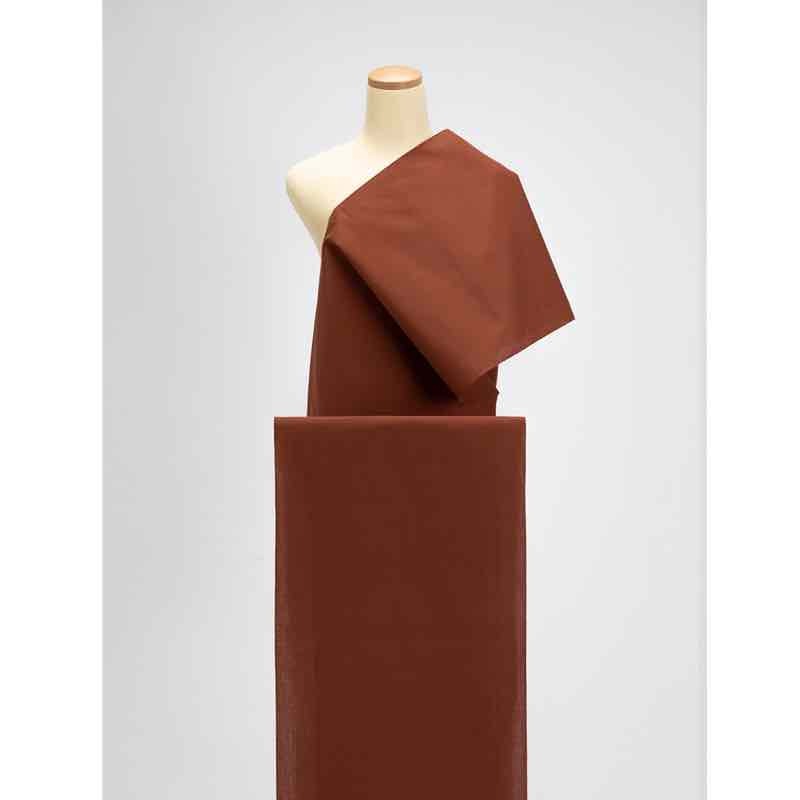 【遠州綿紬】無地もめん「赤茶色」