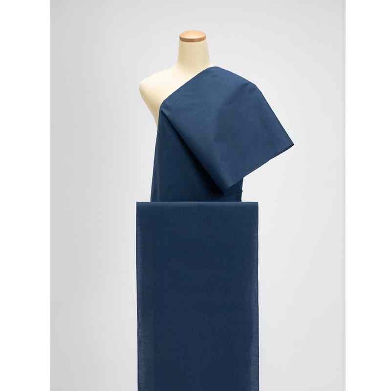 【遠州綿紬】無地もめん「はなだ色」