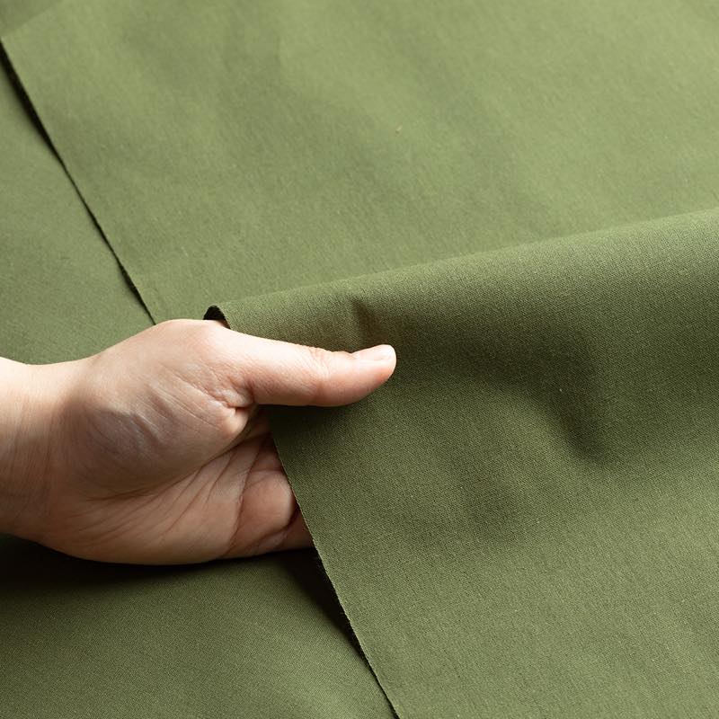 【遠州綿紬】無地もめん「抹茶色」