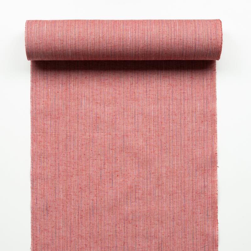 【遠州綿紬】なないろ「赤」カット売り