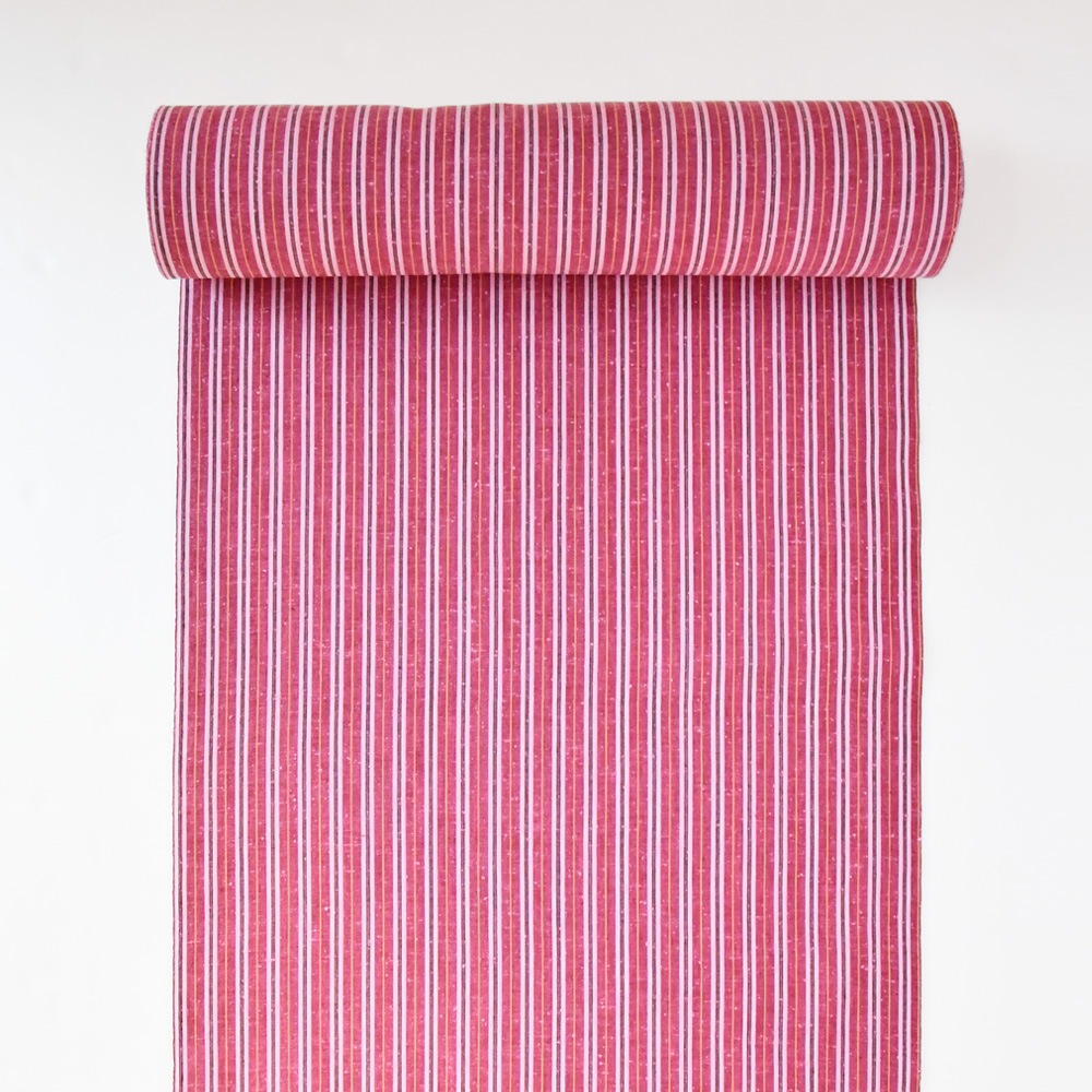 【遠州綿紬】縞紬S-116「姫いちじく」カット売り