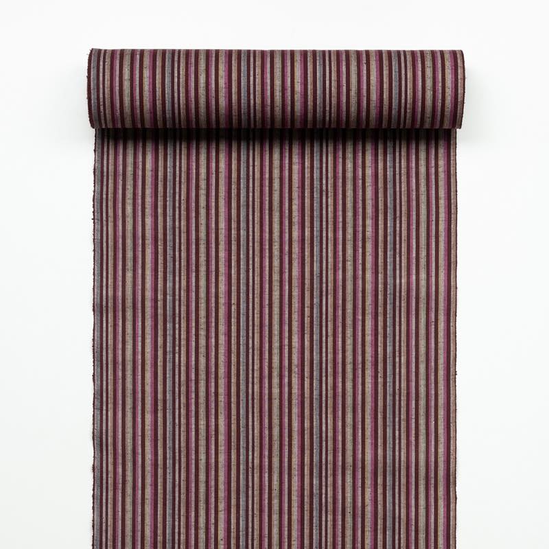 【遠州綿紬】縞紬 S-6 「秋桜」