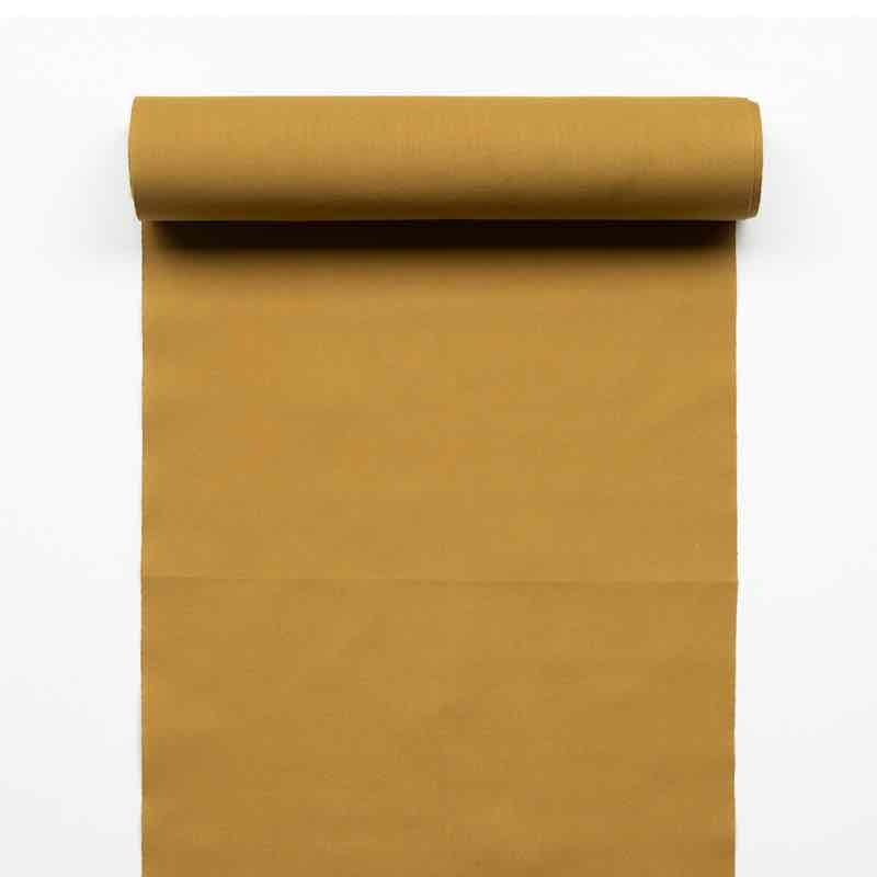 【遠州綿紬】無地もめん「うこん色」カット売り