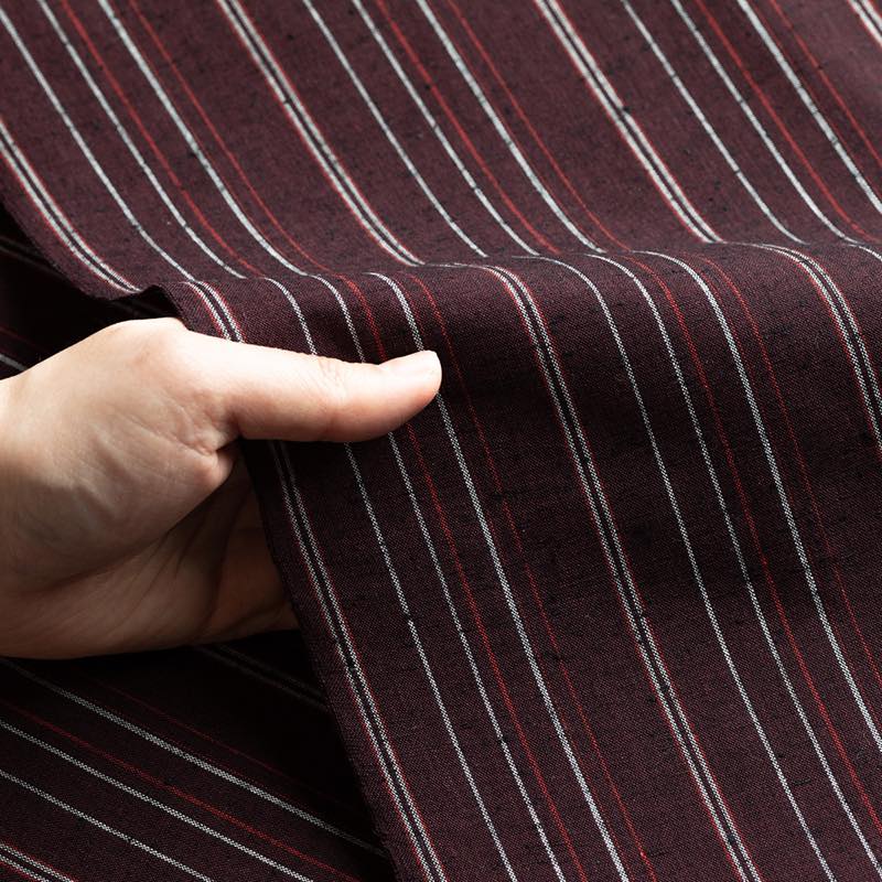 【遠州綿紬】縞紬 S-9 「楚々」