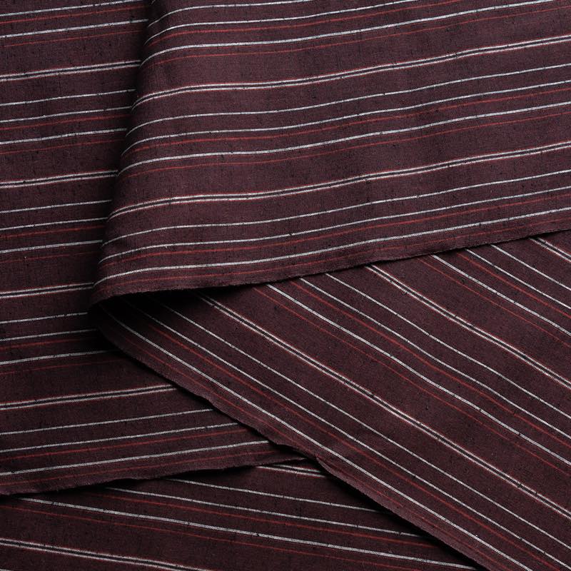 【遠州綿紬】縞紬 S-9 「楚々」