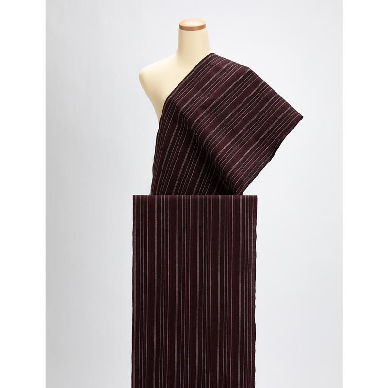 【遠州綿紬】縞紬 S-9 「楚々」