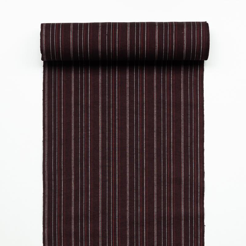 【遠州綿紬】縞紬 S-9 「楚々」