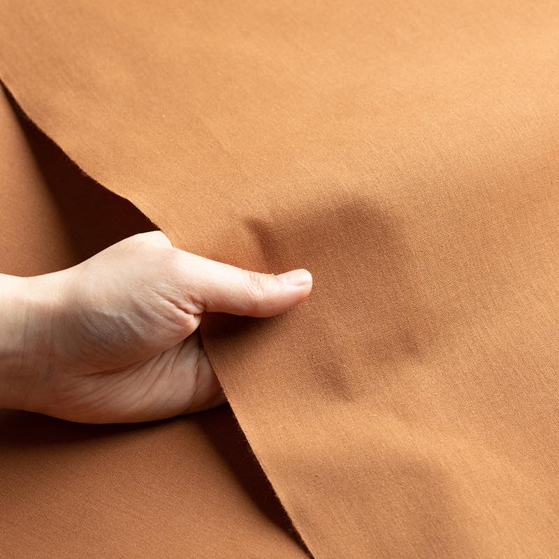 【遠州綿紬】無地もめん「茶色」カット売り