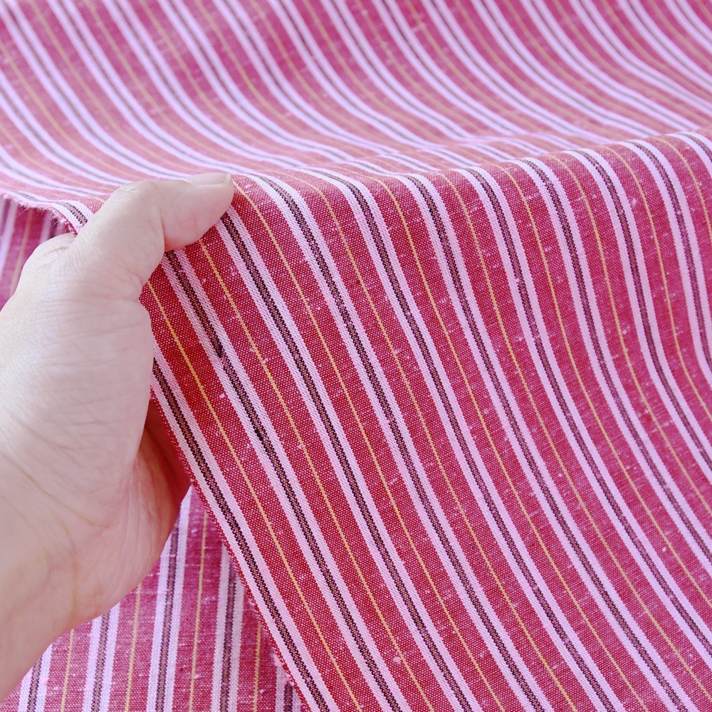 【遠州綿紬】縞紬 S-116「姫いちじく」