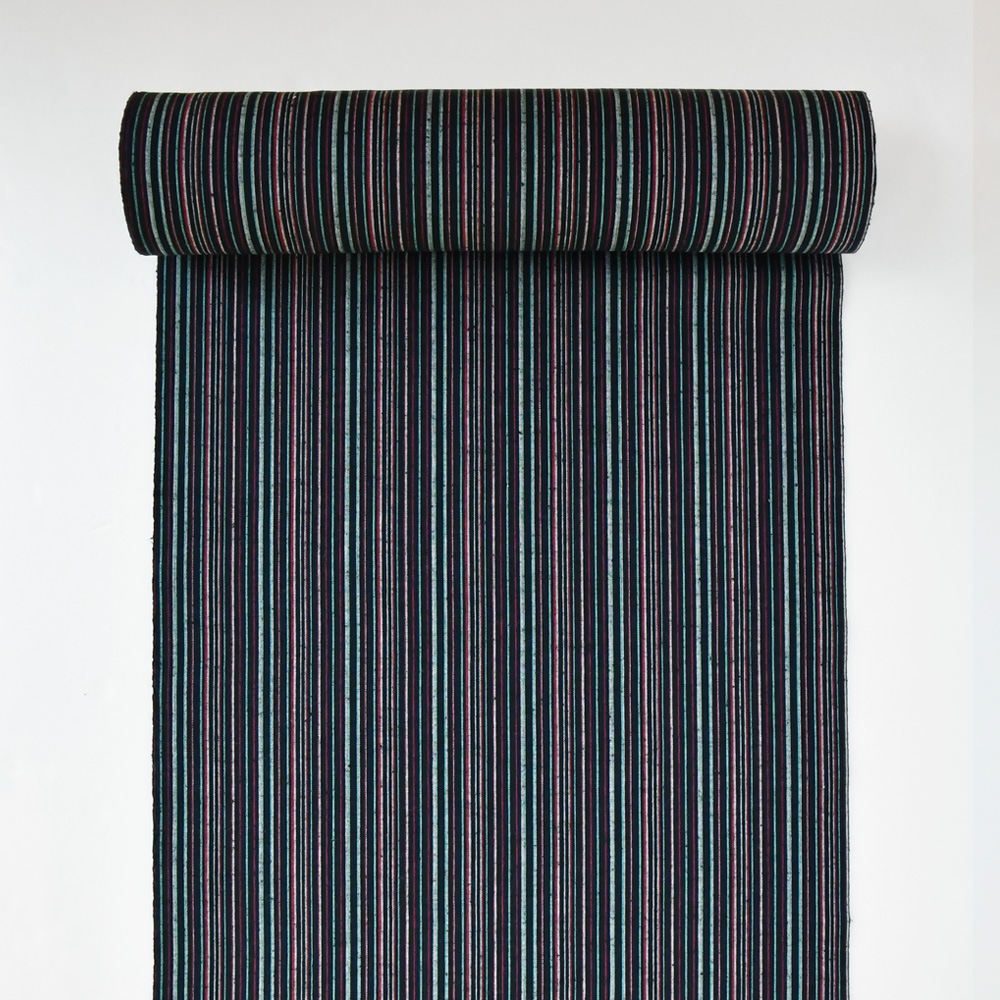 【遠州綿紬】縞紬 S-131「彗星(すいせい)」