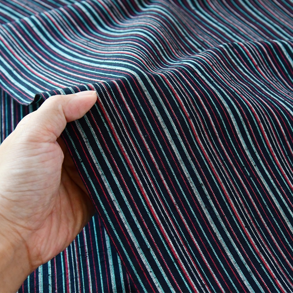 【遠州綿紬】縞紬 S-131「彗星(すいせい)」