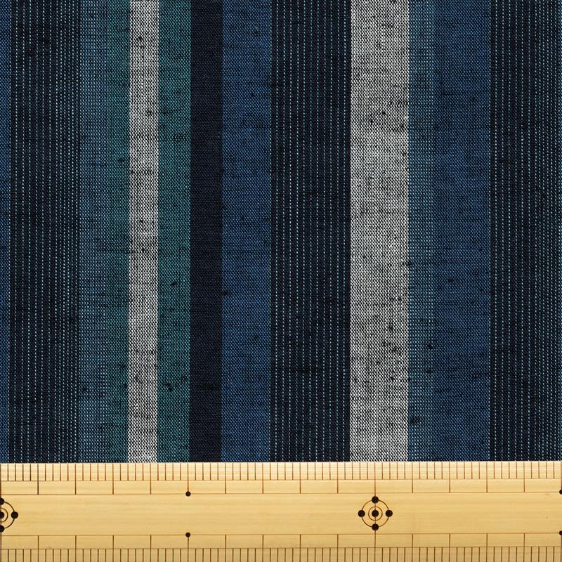 【遠州綿紬】縞紬S-11「大海（たいかい）」