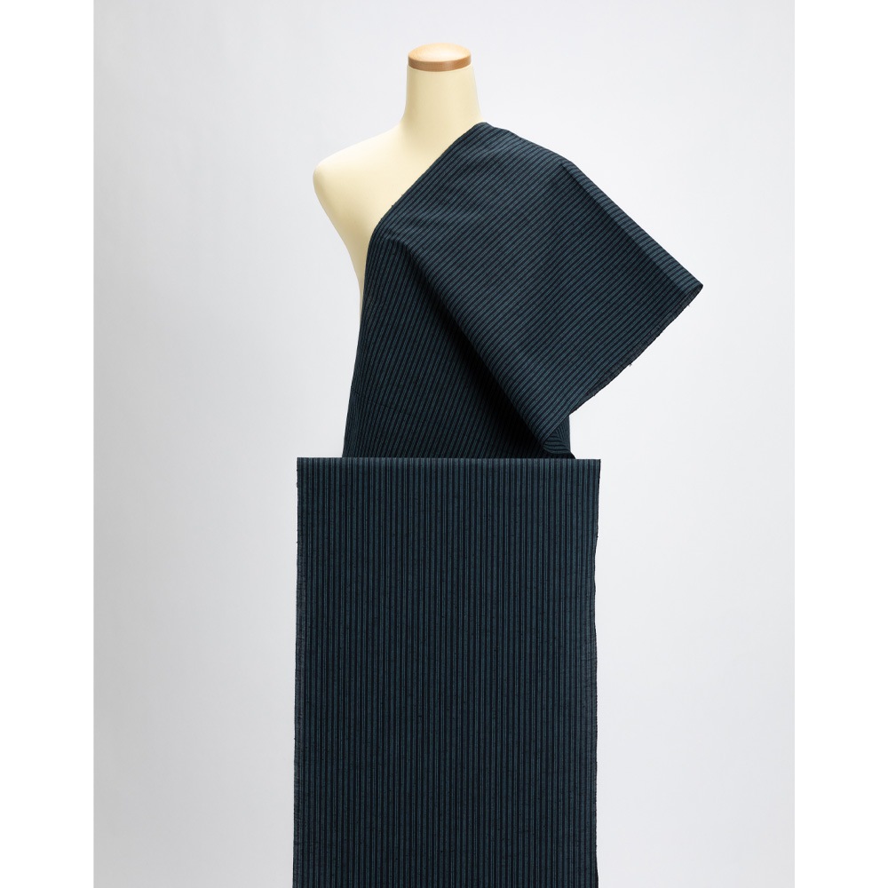 【遠州綿紬】縞紬S-13「雨だれ」