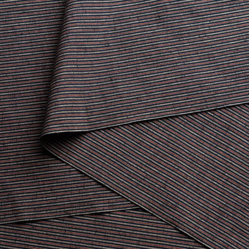 【遠州綿紬】縞紬S-14「白露（しらつゆ）」