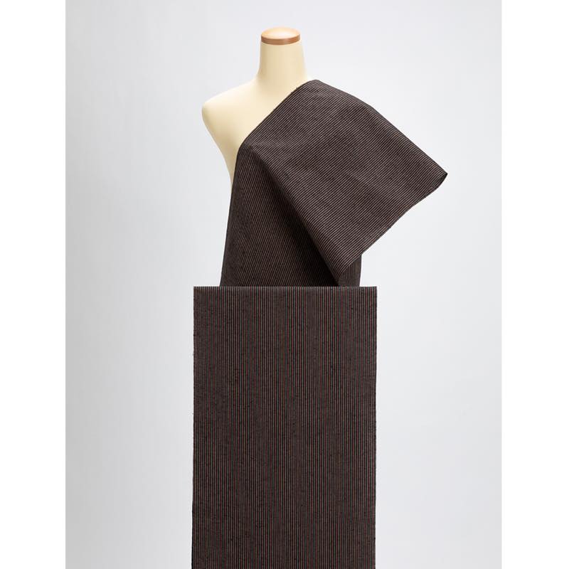 【遠州綿紬】縞紬S-14「白露（しらつゆ）」