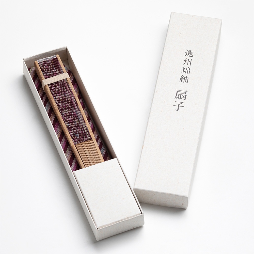 遠州綿紬】扇子 袋付き「秋桜」 | 雑貨・衣料品,定番雑貨,扇子