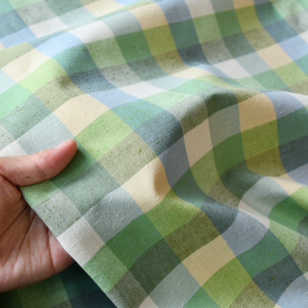 【遠州綿紬】広巾「青りんご」カット売り