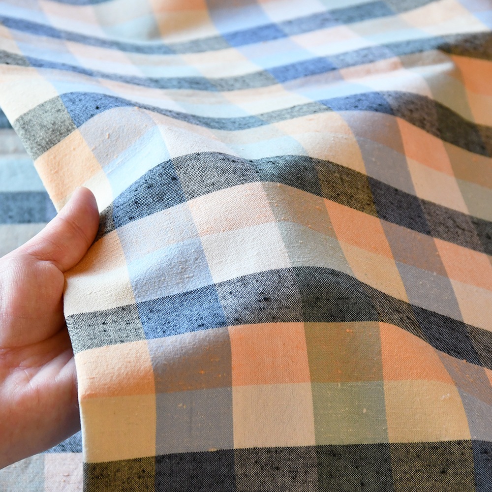 【遠州綿紬】広巾「びわ」カット売り