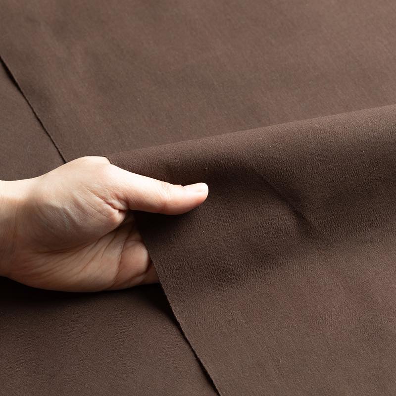 【遠州綿紬】無地もめん「こげ茶色」カット売り